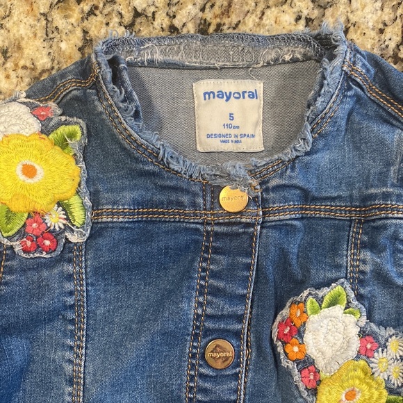 Mayoral 5T Jean Jacket embellished - Picture 2 of 6